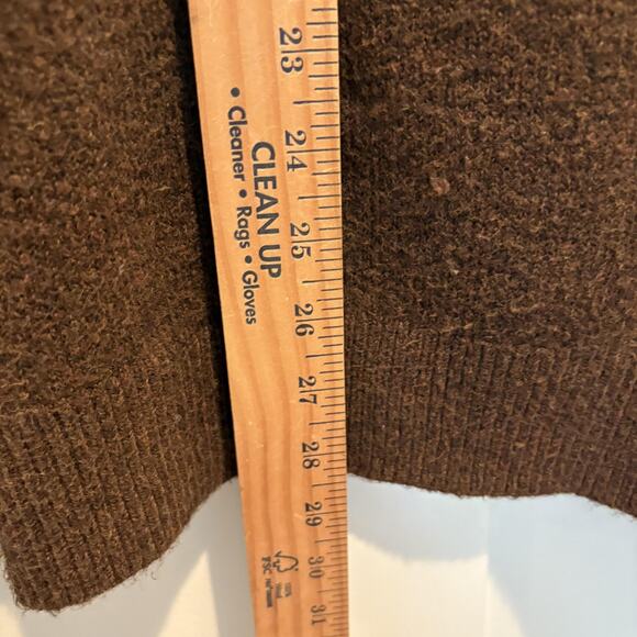 Banana Republic Sweater Mens Small Brown Shawl Collar Eco Pullover Textured Knit - Picture 6 of 10